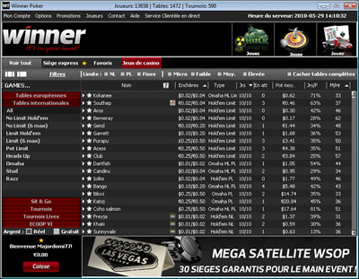 Logiciel Winner Poker